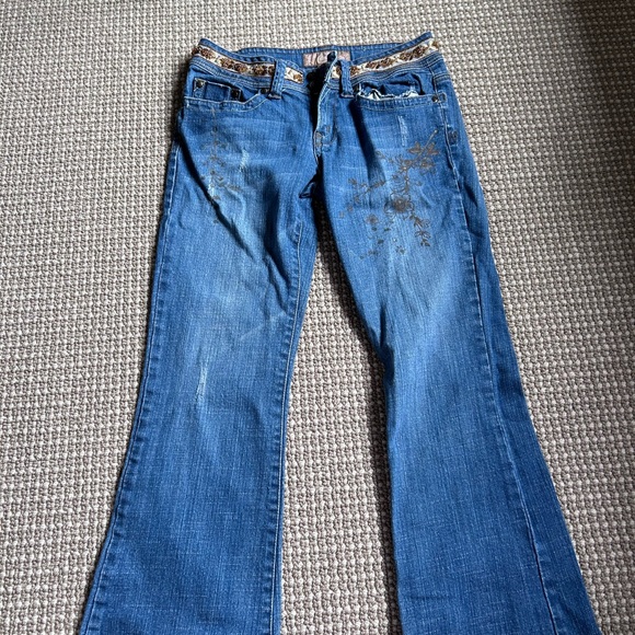 🌙Vintage Beaded Low Rise Y2K Jeans! - Picture 3 of 6
